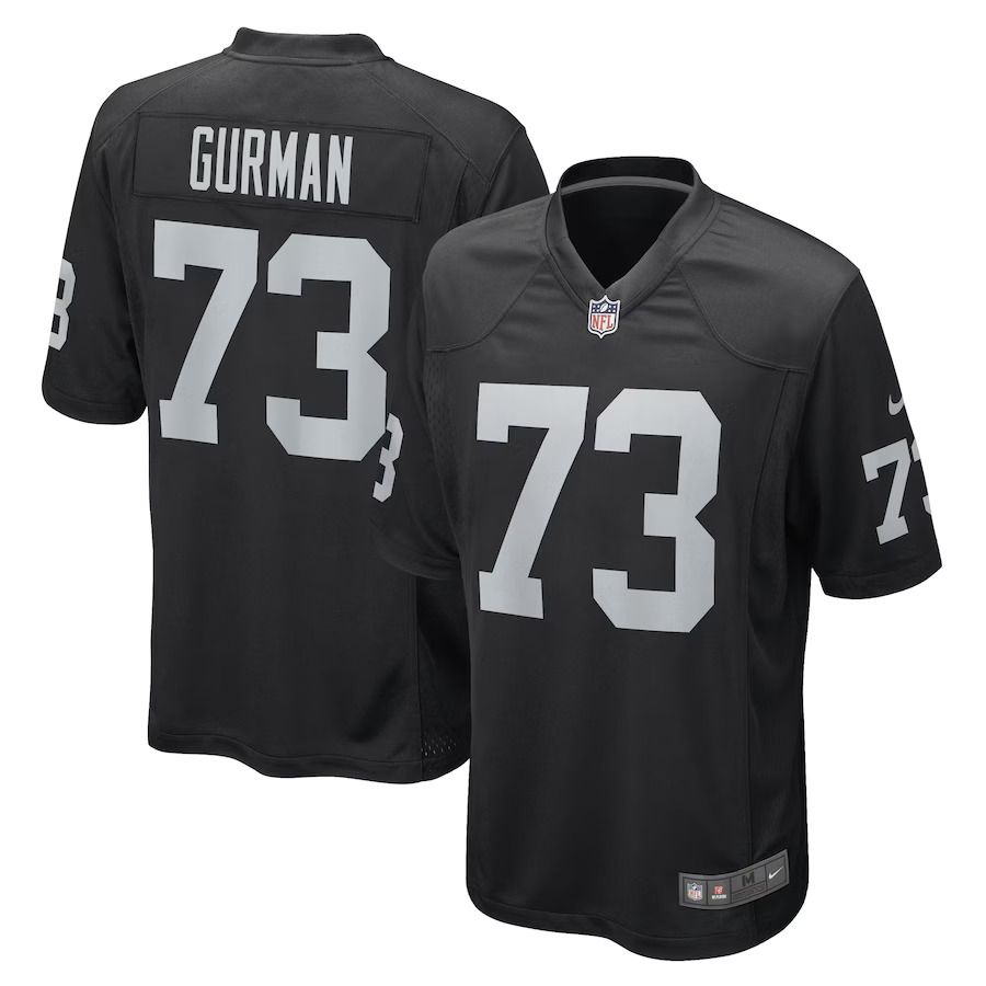 Men Las Vegas Raiders #73 Vitaliy Gurman Nike Black Game Player NFL Jersey
